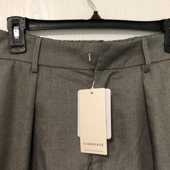 Commense Women's Oversized High Waisted Pleated Front Trousers Pants Gray Small - Picture 13 of 13